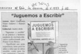 "Juguemos a escribir"  [artículo].