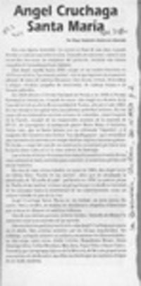 Angel Cruchaga Santa María  [artículo] Hugo Alejandro Sanhueza Alvarado.