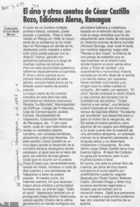 El circo y otros cuentos de César Castillo Bozo  [artículo] Luis Agoni Molina.