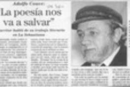 "La Poesía nos va a salvar"  [artículo].