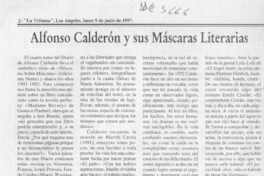 Alfonso Calderón y sus máscaras literarias  [artículo] Wellignton Rojas Valdebenito.