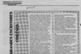 Grandes escritores chilenos  [artículo].