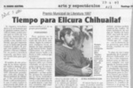 Tiempo para Elicura Chihuailaf  [artículo].