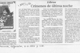 Crímenes de última noche  [artículo].