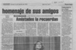 Malú Gatica recibió el homenaje de sus amigos  [artículo] Marcelo Beltrán R.