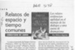 Relato de espacio y tiempo comunes  [artículo] Milton Aguilar.