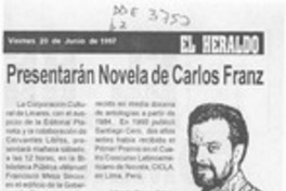 Presentarán novela de Carlos Franz  [artículo].