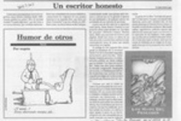 Un escritor honesto