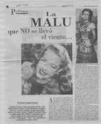 La Malú que no se llevó el viento --  [artículo] Rosario Guzmán Errázuriz.