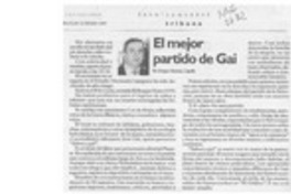 El Mejor partido de Gai  [artículo] Enrique Ramírez Capello.