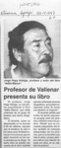 Profesor de Vallenar presenta su libro  [artículo].