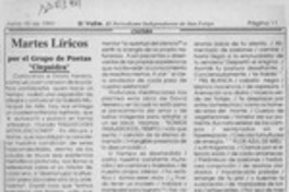 Martes líricos  [artículo].