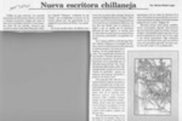 Nueva escritora chillaneja  [artículo] Marino Muñoz Lagos.