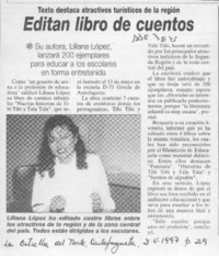Editan libro de cuentos  [artículo].
