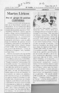 Martes líricos  [artículo].