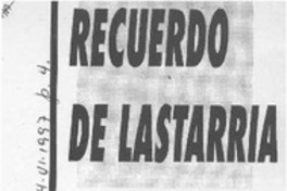 Recuerdo de Lastarria