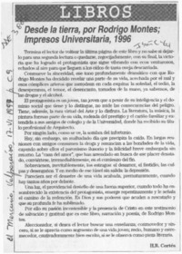 Desde la tierra, por Rodrigo Montes  [artículo] H. R. Cortés.