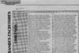 Grandes escritores chilenos  [artículo].