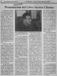 Presentación del libro sueños chonos  [artículo].