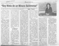 "Soy nieta de un minero serenense"  [artículo] Mario Rodríguez O.