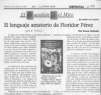 El lenguaje amatorio de Floridor Pérez