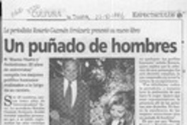 Un puñado de hombres  [artículo] Claudia Sánchez R.
