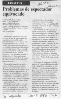 Problemas de espectador equivocado