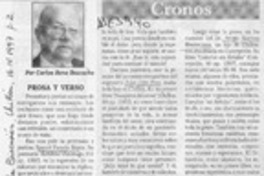Prosa y verso  [artículo] Carlos René Ibacache.