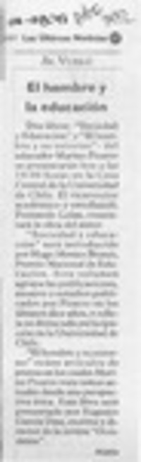 El hombre y la educación