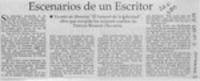 Escenarios de un escritor  [artículo].