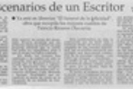 Escenarios de un escritor  [artículo].