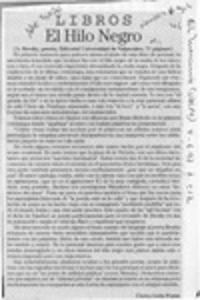 El hilo negro  [artículo] Carlos León Pezoa.