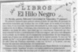 El hilo negro  [artículo] Carlos León Pezoa.