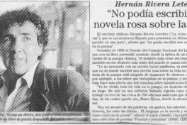 "No podía escribir una novela rosa sobre la pampa"  [artículo].