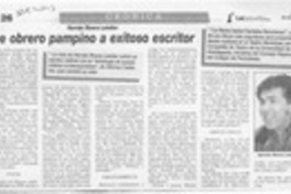 De obrero pampino a exitoso escritor  [artículo].