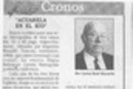 "Acuarela en el río"  [artículo] Carlos René Ibacache.