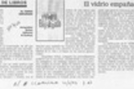 El vidrio empañado  [artículo] Hans Schuster.