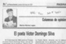 El poeta Víctor Domingo Silva  [artículo] Marino Muñoz Lagos.