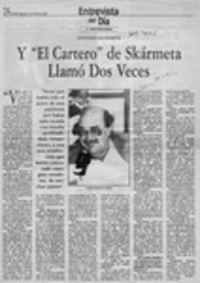 Y "El cartero" de Skármeta llamó dos veces  [artículo] Mario Banic Illanes.