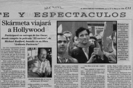 Skármeta viajará a Hollywood  [artículo].
