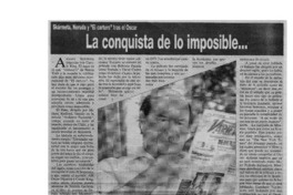 La Conquista de lo imposible --  [artículo].