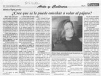 Cree que se le puede enseñar a volar al pájaro?