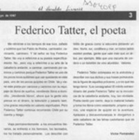Federico Tatter, el poeta