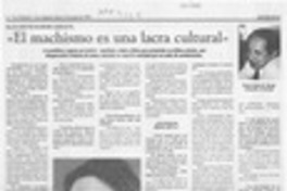 "El machismo es una lacra cultural"