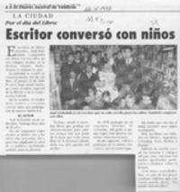 Escritor conversó con niños  [artículo].