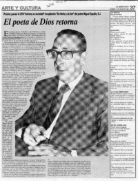 El poeta de Dios retorna  [artículo].