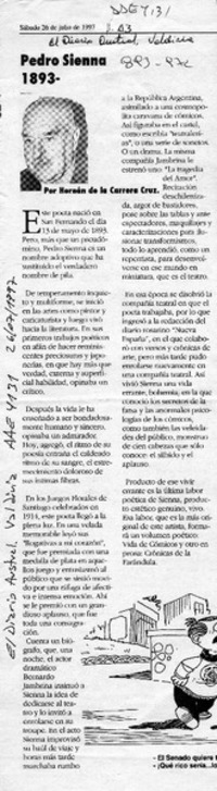 Pedro Sienna  [artículo] Hernán de la Carrera Cruz.