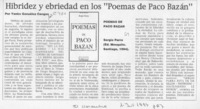 Hibridez y ebriedad en los "Poemas de Paco Bazán"  [artículo] Yanko González Cangas.