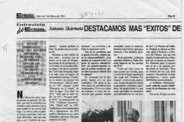 Desatacamos más "Exitos" deportivos, que a nuestros creadores notables