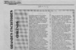 Grandes escritores chilenos  [artículo].